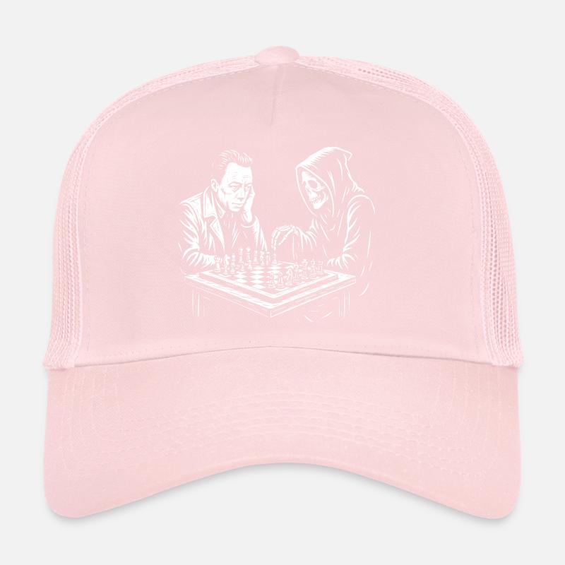 Albert Camus joue aux échecs avec la faucheuse Casquette trucker 