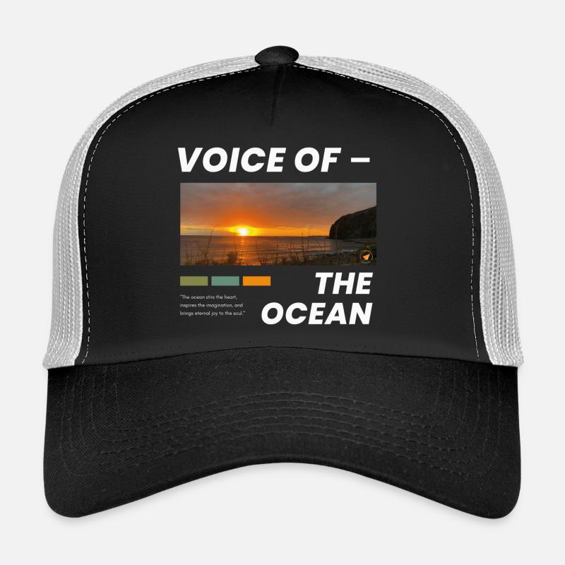 Coucher de soleil sur l’océan Casquette trucker 
