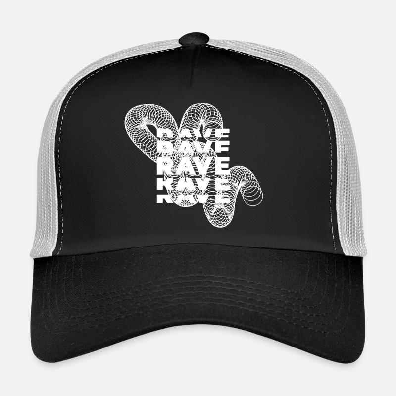 Conception d'affiche de musique abstraite Spiral Rave Casquette trucker 