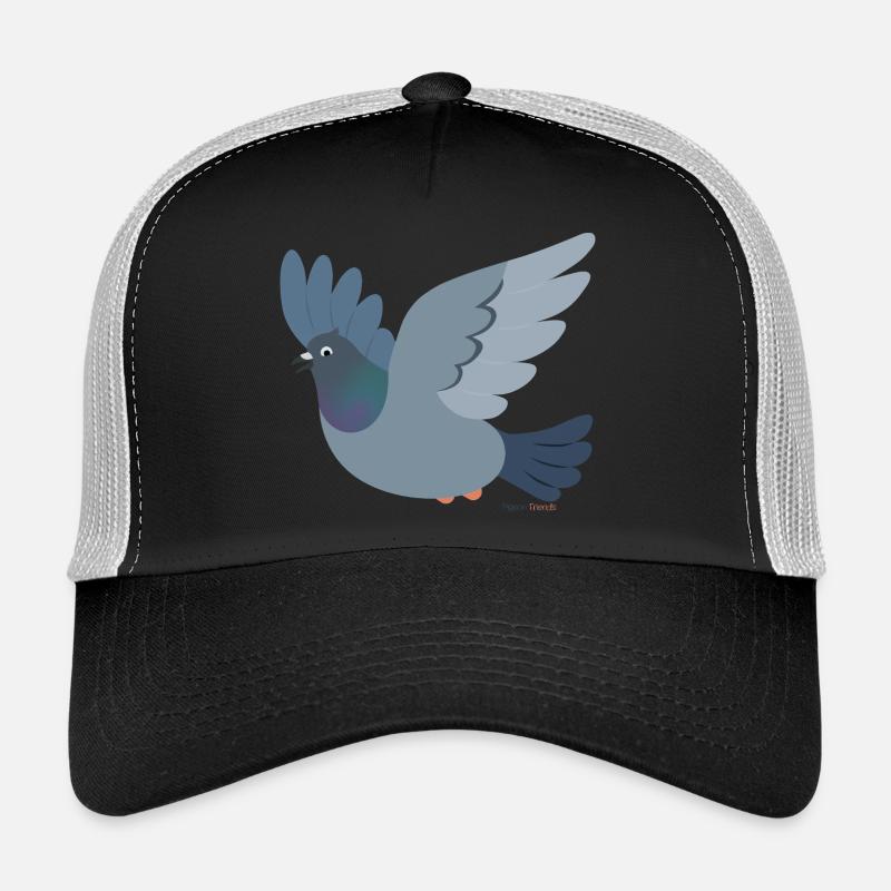 Fliegende Stadttaube Tauben - Trucker Cap - Schwarz/Steingrau