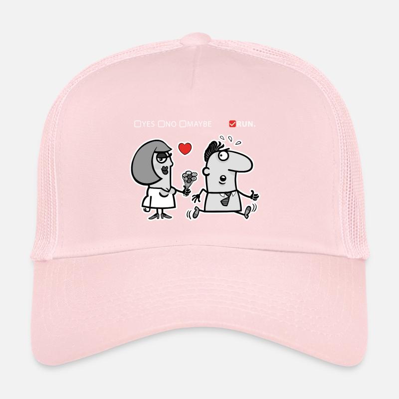 Liebe oder Flucht – Unkonventioneller Humor (Dark Version) Trucker Cap