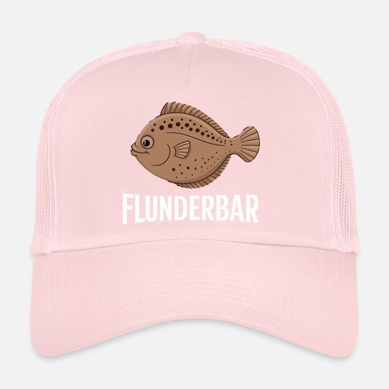 Flounder Bar Jeu de mots amusant pour les pêcheurs Casquette trucker 