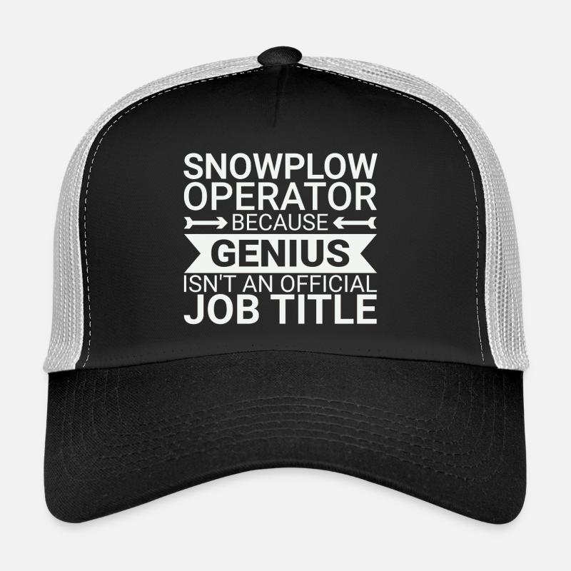 Snowplow Operator Genius Snow Plow Driver Trucker Cap
