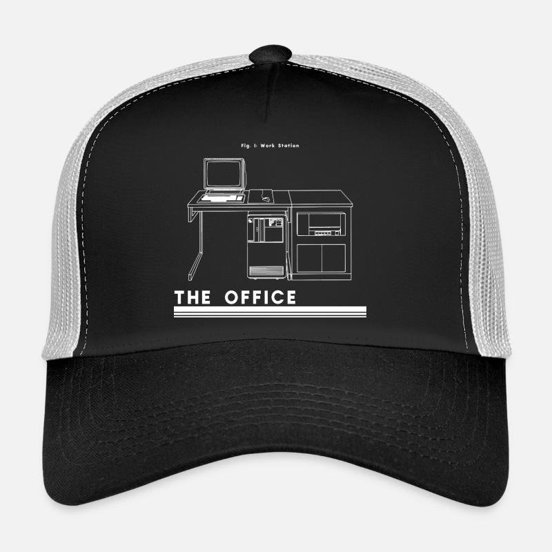 Silhouette de bureau rétro - Casquette trucker  - noir/gris pierre