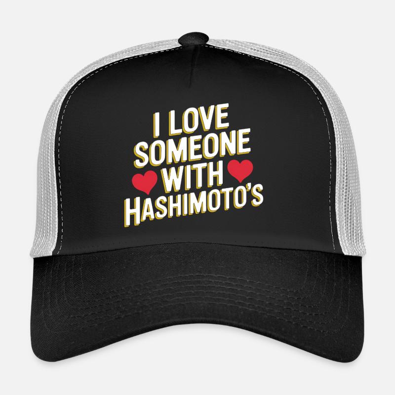 Ich liebe jemanden mit Hashimoto - Trucker Cap - Schwarz/Steingrau