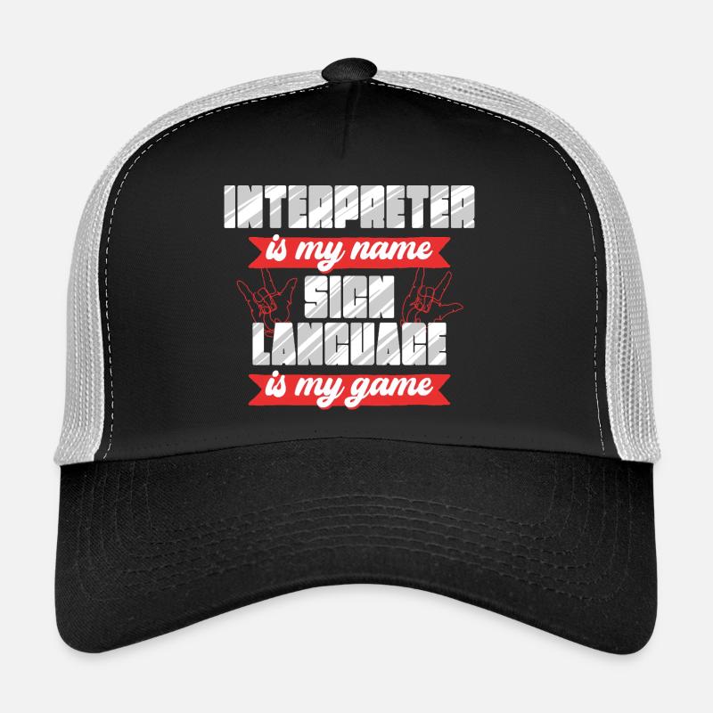 ASL Sign Language Interpreter Sign Language Trucker Cap