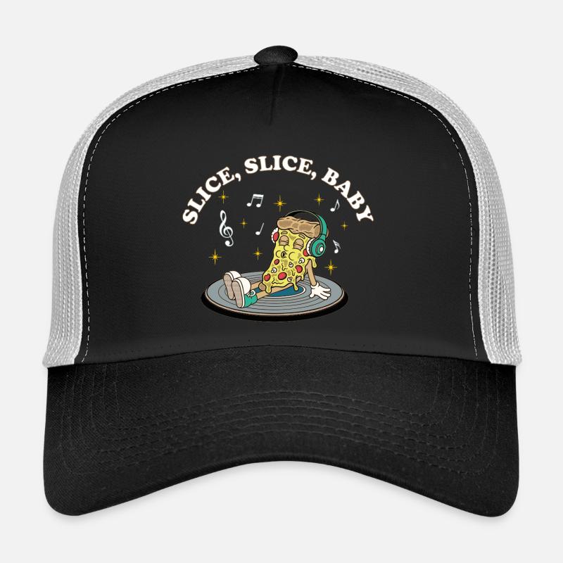Slice Slice Baby – Funny Pizza Saying Retro Trucker Cap