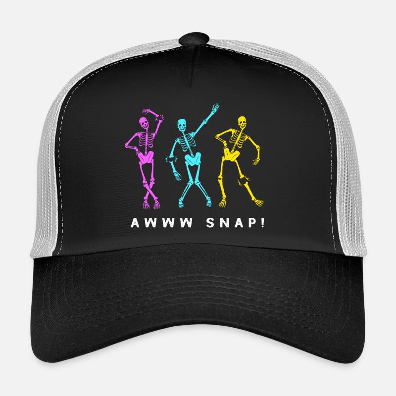 Armbruch Halloween Skelett Knochen Knochenbruch Trucker Cap