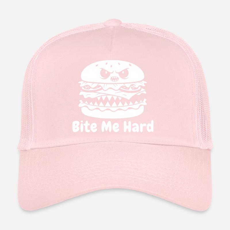 Conception de bouchée de hamburger en colère Casquette trucker 