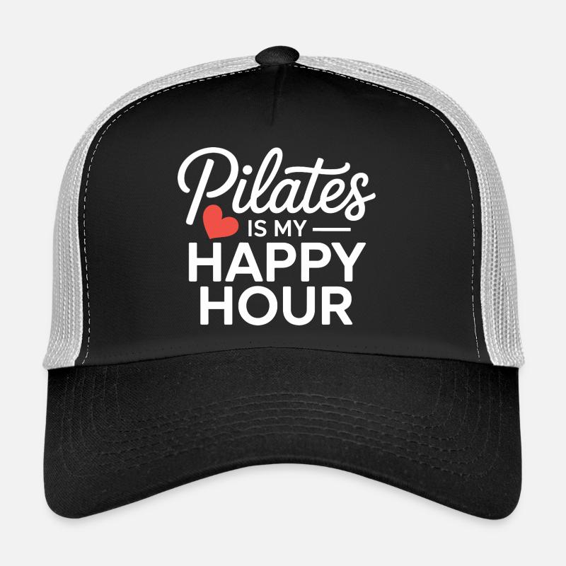 Pilates is my happy hour - Trucker Cap - black/stone grey