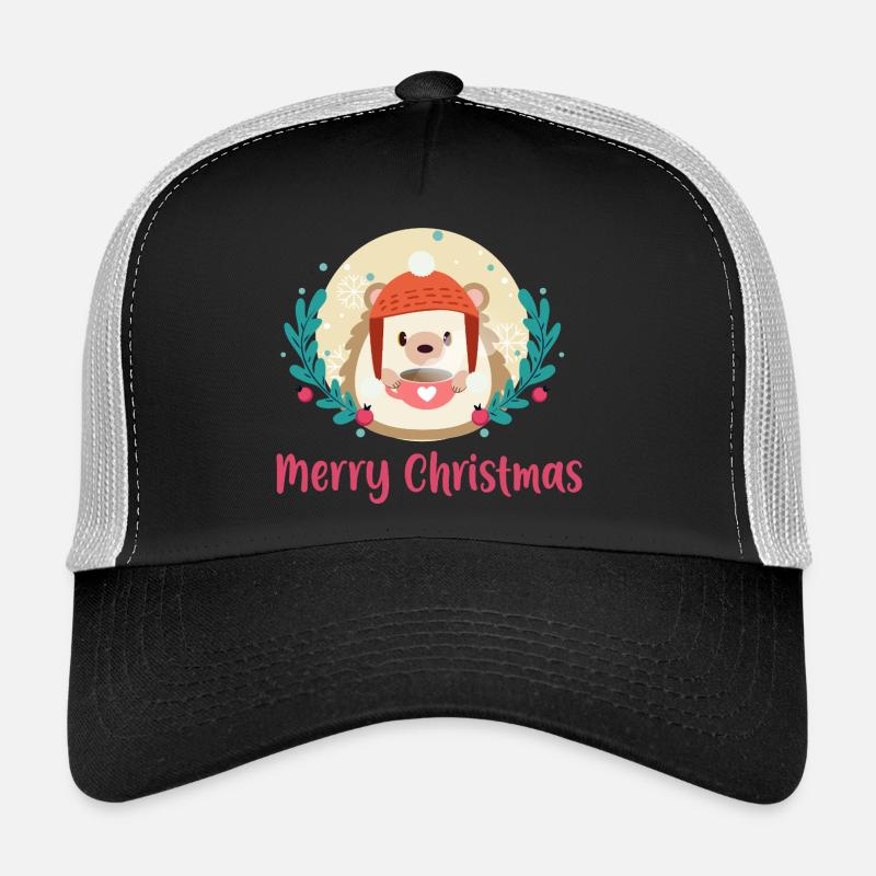 Hérisson Noël cocooning Casquette trucker 