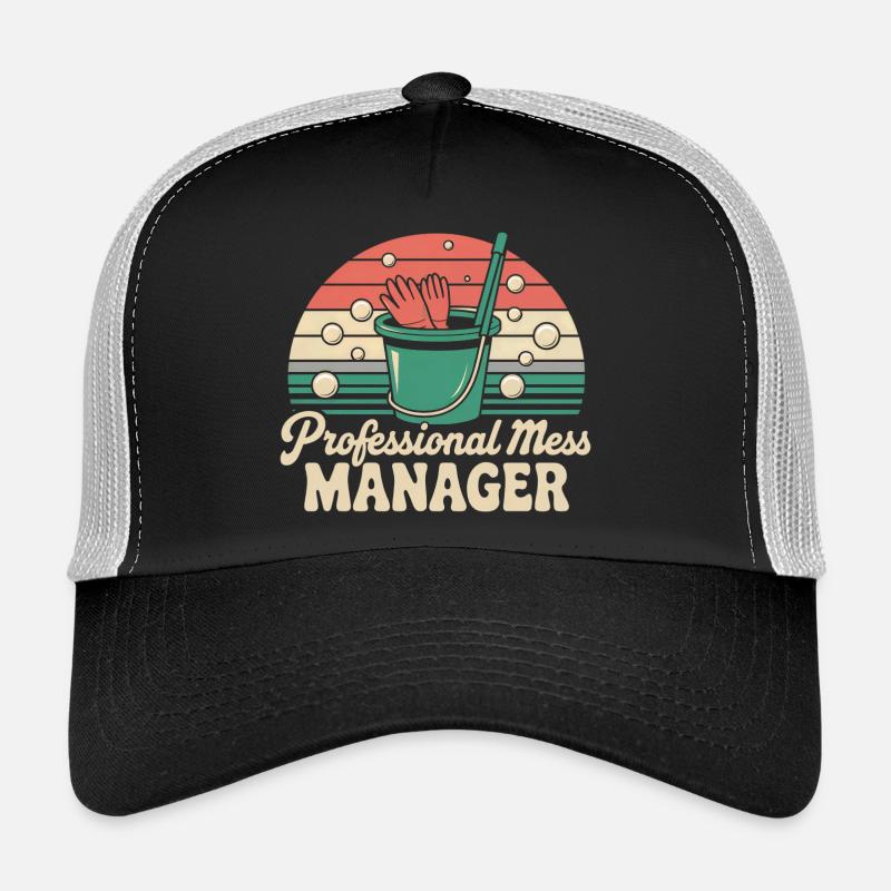 Haushalt Humor - Trucker Cap - Schwarz/Steingrau