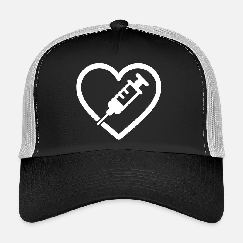 Herz + Krankenschwester – Super-Eltern-Krankenschwester - Trucker Cap - Schwarz/Steingrau