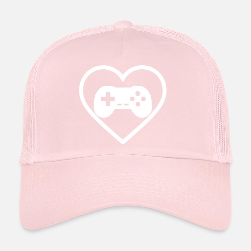Retro Heart – Vintage Controller Trucker Cap
