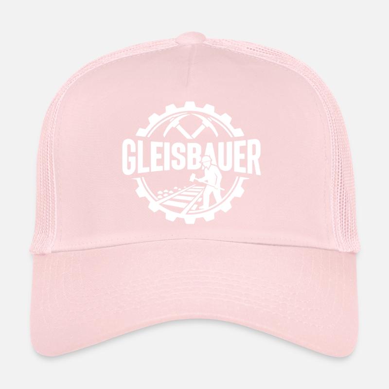 Chemin de fer du chantier de construction de voies ferrées Casquette trucker 