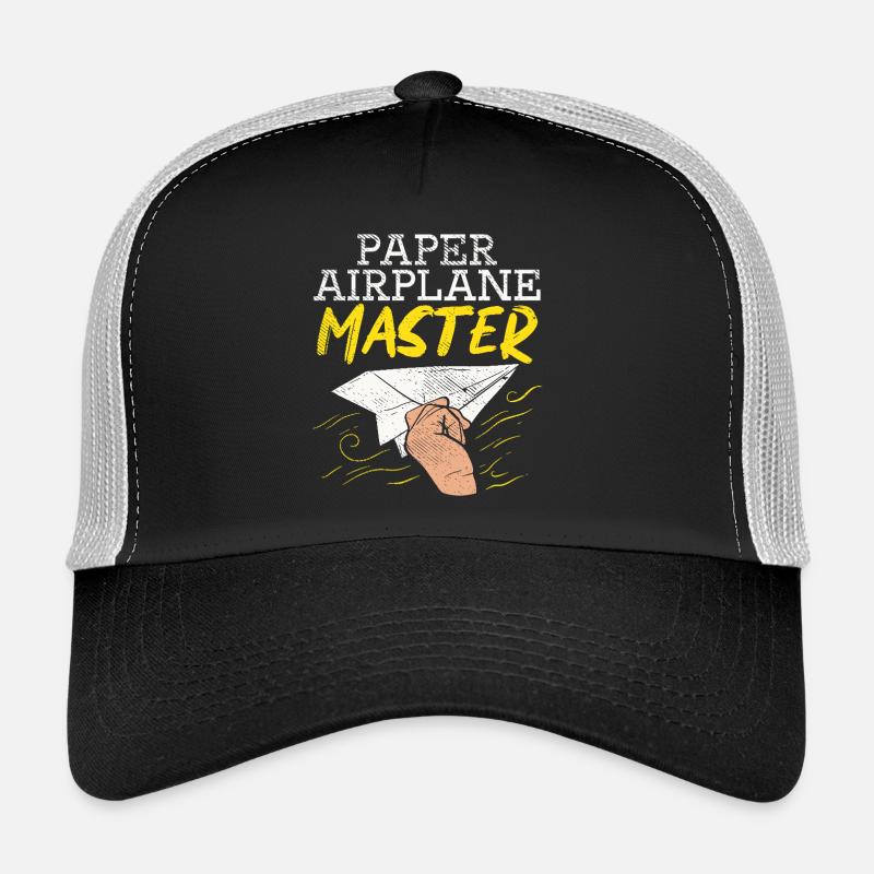 Funny Paper Airplane Master Graphic Trucker Cap