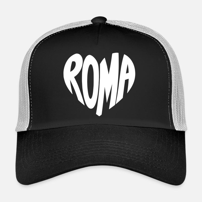 Roma Heart Logo Retro Style Trucker Cap