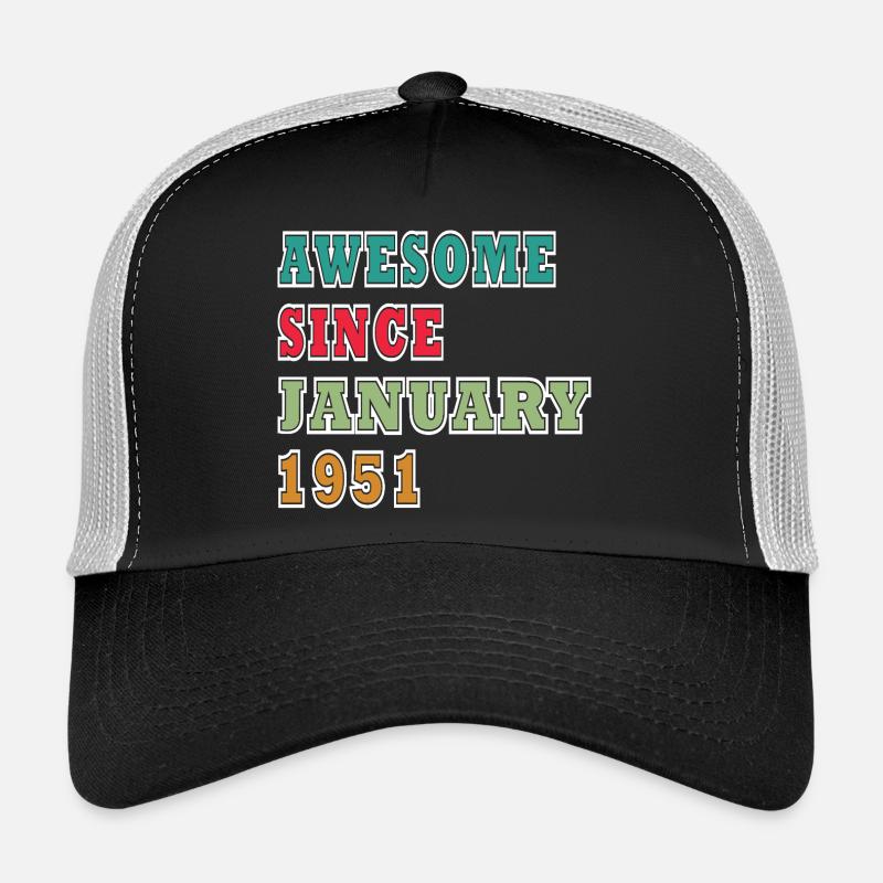 Vintage 1951 Anniversary Print Trucker Cap