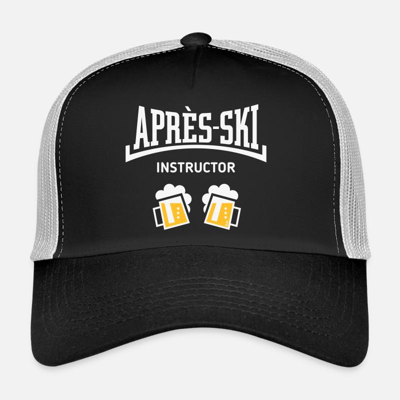 Après-Ski Instructor (Bier Apres Ski Konkav NEG2C) Trucker Cap