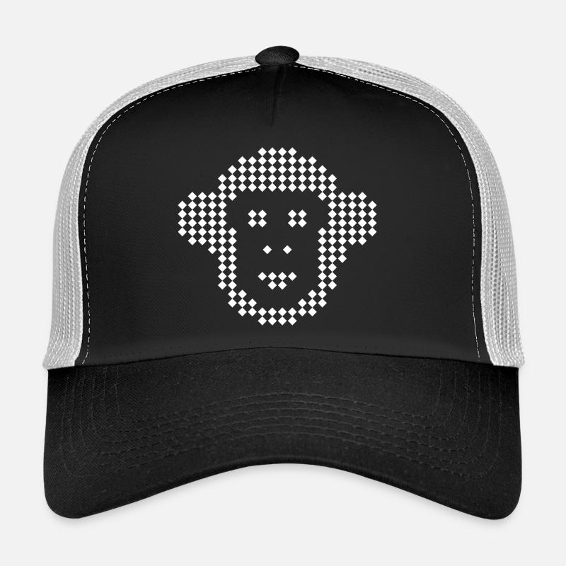 Pixel Monkey Diamond Emblem Trucker Cap