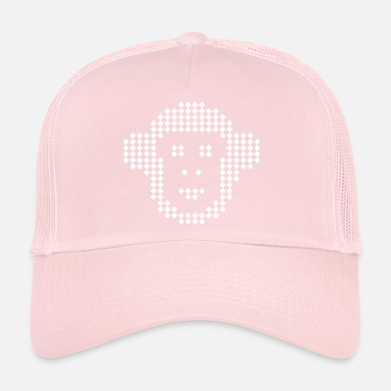 Pixel Monkey Diamant-Emblem Trucker Cap