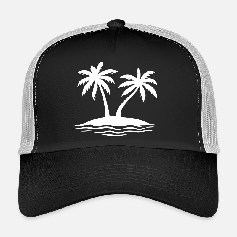 Île de la plage Palm Trees Casquette trucker 