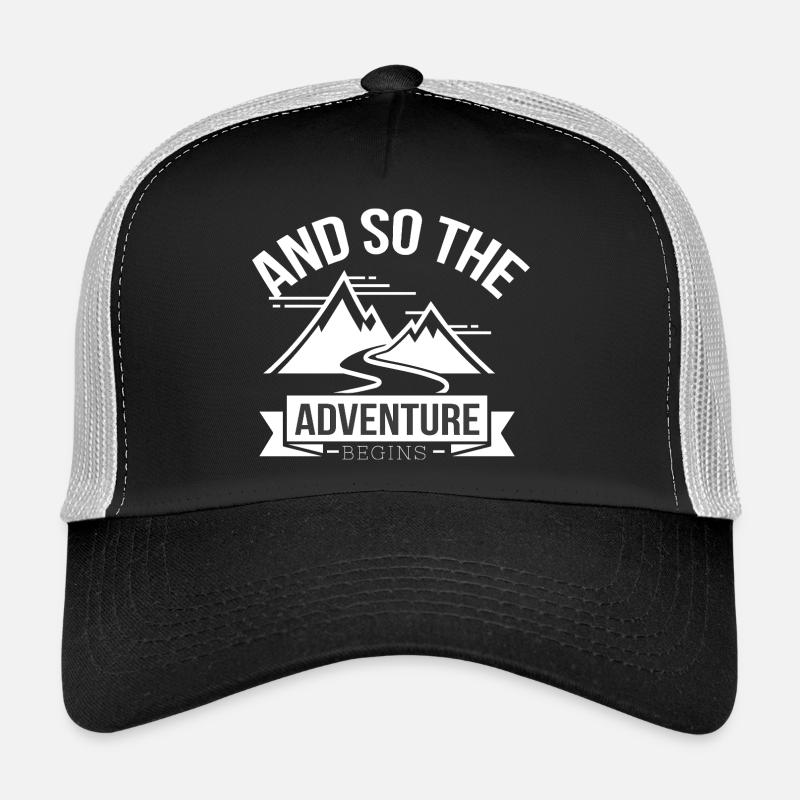 Adventure Start: Mountains and Path - Trucker Cap - black/stone grey