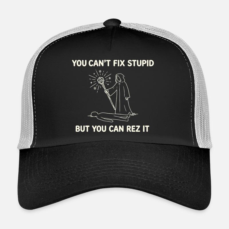 Tu ne peux pas réparer la stupidité – Conception de guérisseur de magicien Casquette trucker 