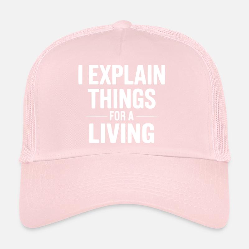 J’explique les choses pour un design vivant Casquette trucker 
