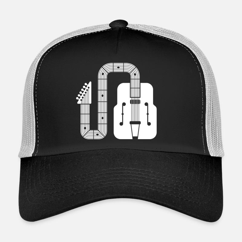 Abstract Shape Retro Guitar Trucker Cap