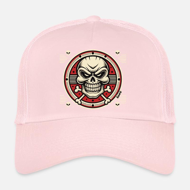 Emblème du crâne avec os croisés Casquette trucker 