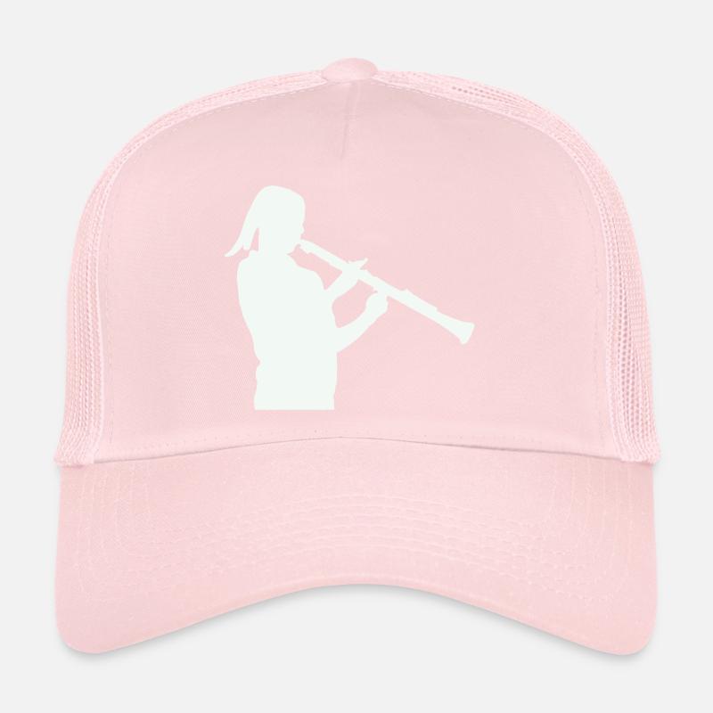 Silhouette with clarinet Trucker Cap