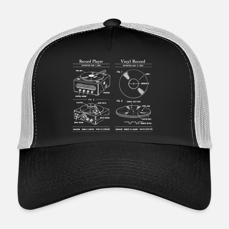 Retro-Plattenspieler-Bauplan Trucker Cap