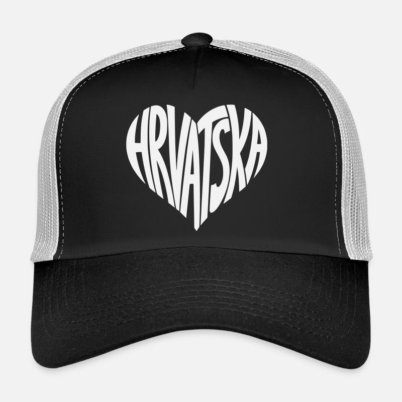 Hrvatska Kroatien Herz Schrift Trucker Cap