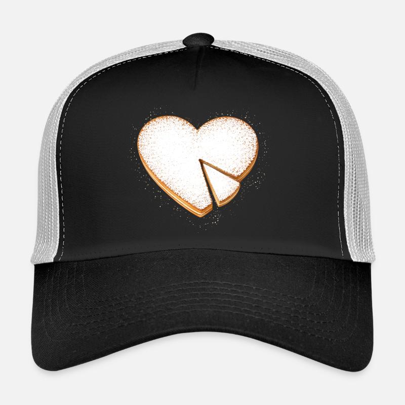 Gâteau en forme de cœur avec illustration de sucre glace Casquette trucker 