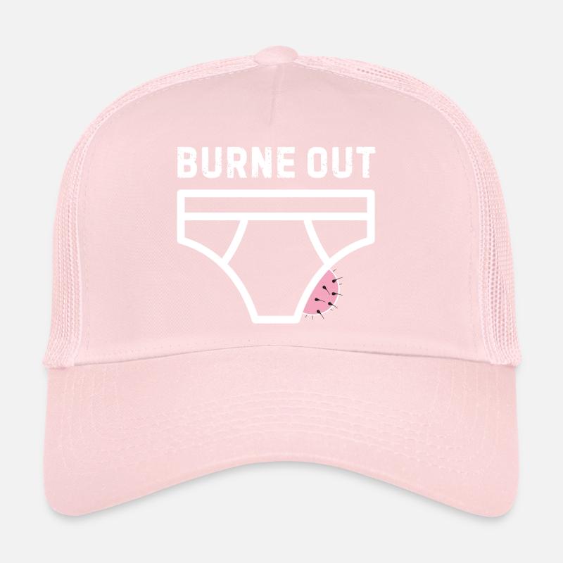 Burne out – humor, office, stress Trucker Cap