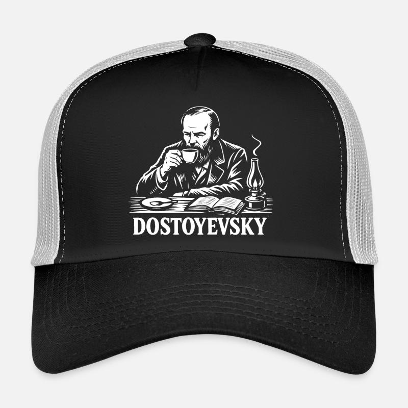 Dostojewski beim Kaffeeporträt Trucker Cap