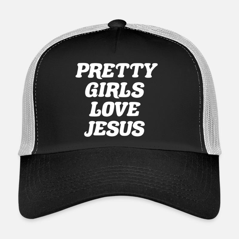Les jolies filles aiment Jésus Casquette trucker 