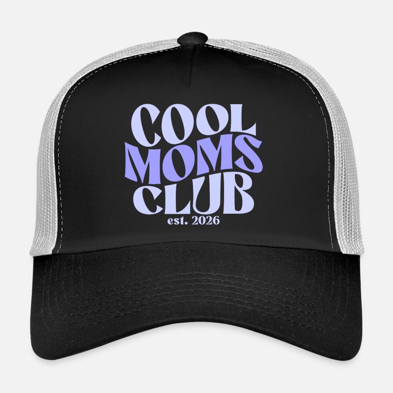 Cool Moms Club - Muttertag Mama Geschenk - Trucker Cap - Schwarz/Steingrau