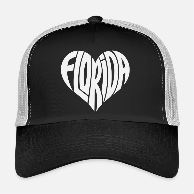 Faute de frappe de cœur en Floride Casquette trucker 