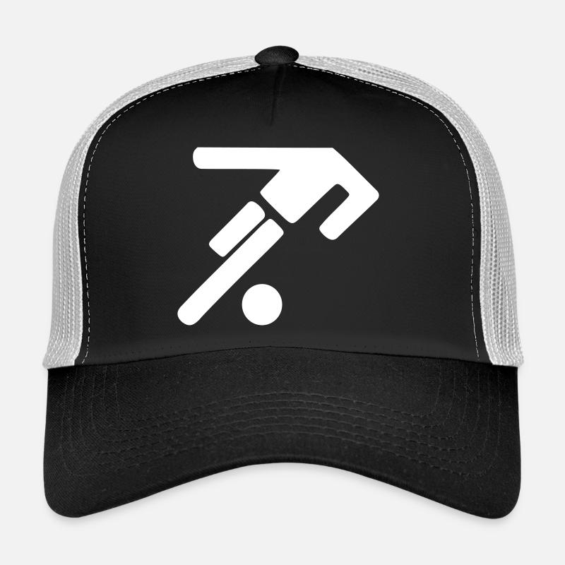 Fußball Logo ohne Kopf - Trucker Cap - Schwarz/Steingrau