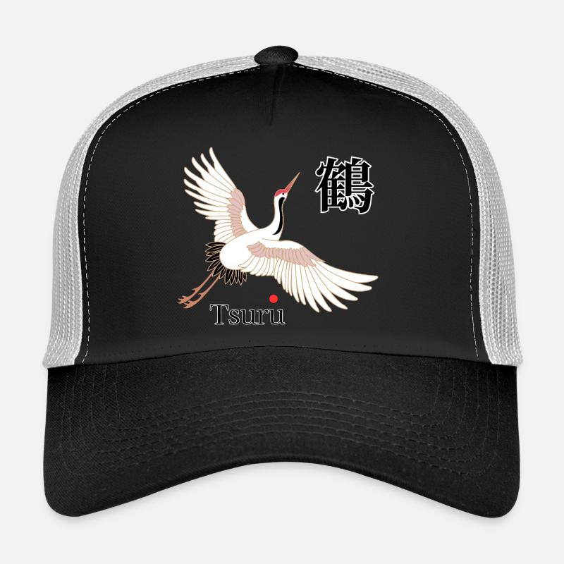 Tsuru Flugkunst Kanji - Trucker Cap - Schwarz/Steingrau