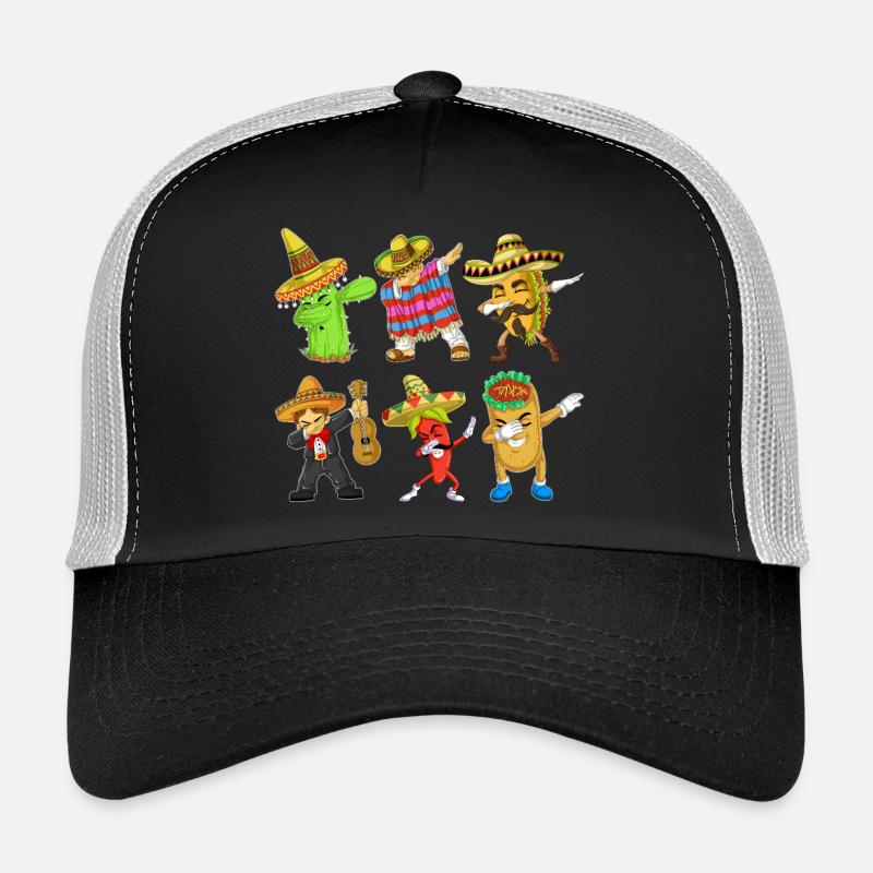 Cinco De Mayo Dabbing Charaktere Shirt Trucker Cap