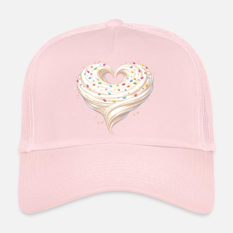 Sahne Herz Backen Süßes Design Trucker Cap