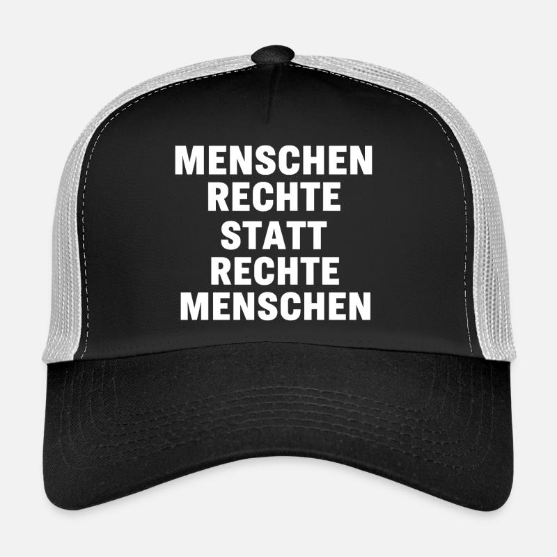 Menschenrechte Statement gegen Rechts Antirassismu Trucker Cap