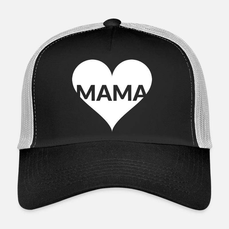 Mama Herz Muttertag - Trucker Cap - Schwarz/Steingrau