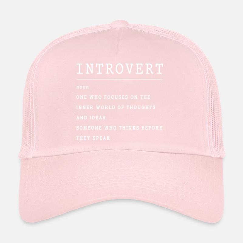Introvert, anxiety, anxious, scaredy-cat Trucker Cap