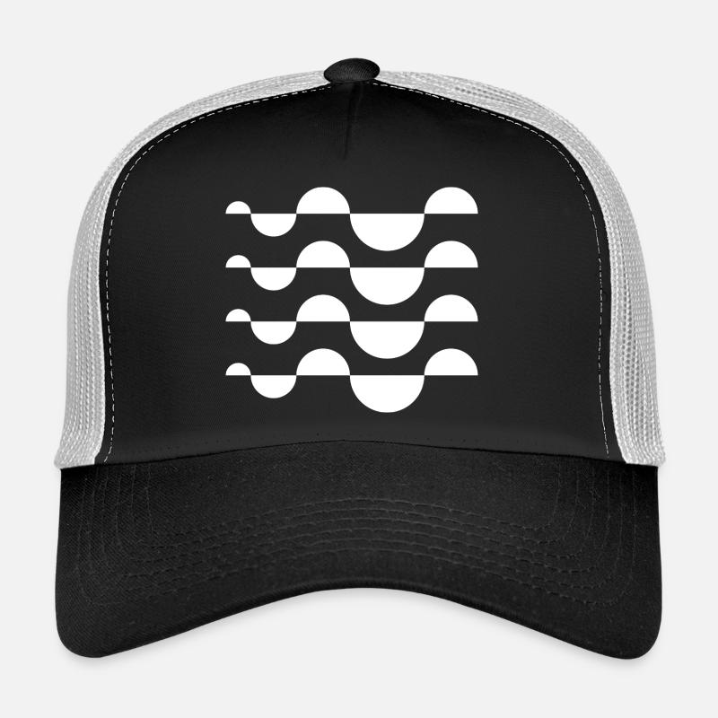 Mosaïque à rayures ondulées Casquette trucker 