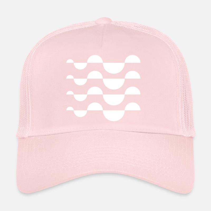 Wavy Stripe Mosaic Trucker Cap