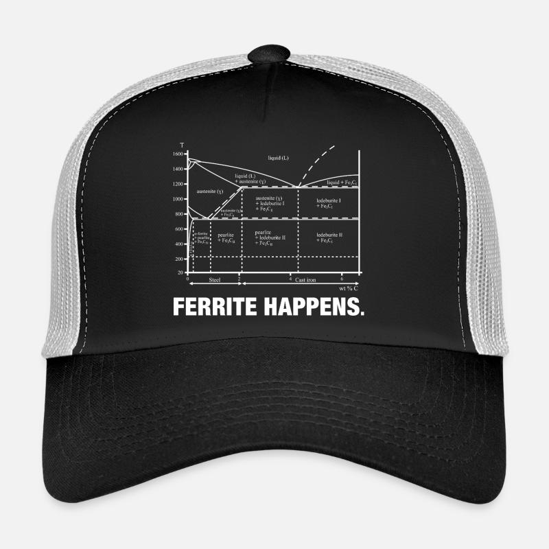 Iron Carbon Diagram Nerd Ferrite Steel Trucker Cap